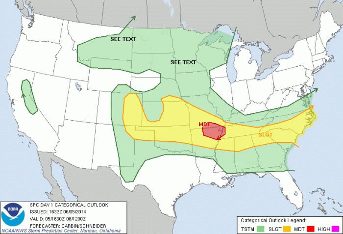 SPC Day 1 Outlook for June 6, 2014 Issued at 1630Z