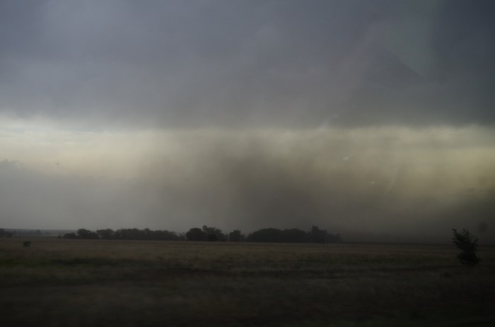 Dust being kicked up close to us by the outflow.