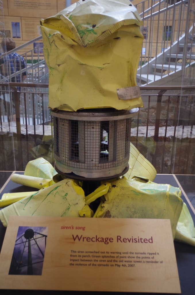 The tornado siren that warned people to seek shelter was destroyed in the twister.