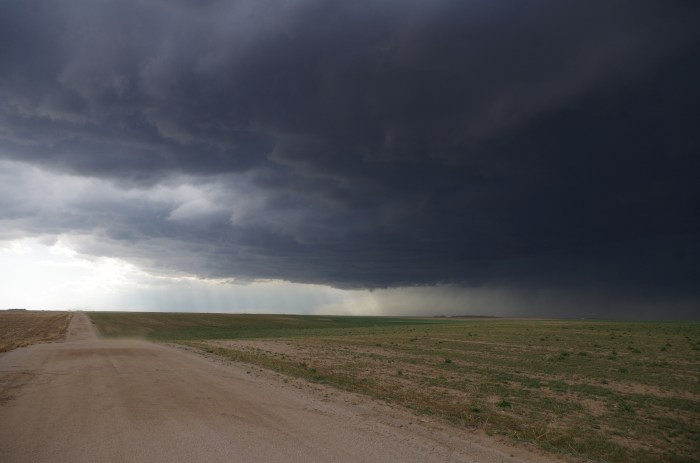 The storm begins to take shape as it strengthens.