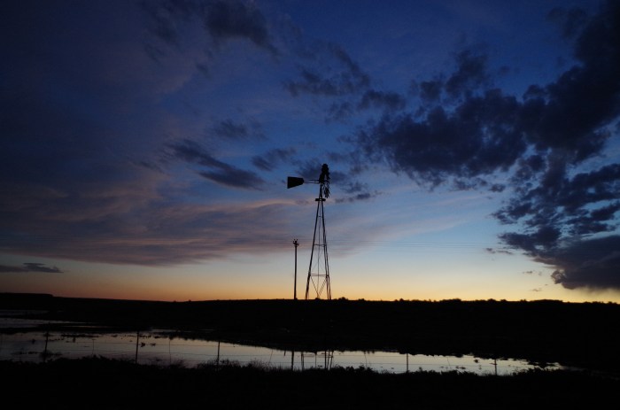 Flooded Windmill Sunset
